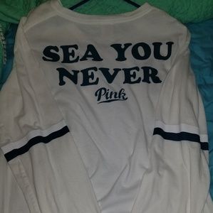 Pink Vs white long sleeve shirt
